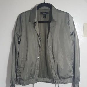 Forever 21 Green Polyester Jacket S Small